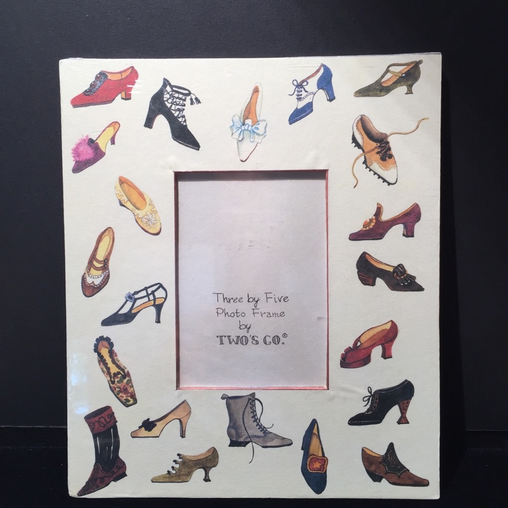 Two's Company Shoe Design Picture Frame - Multicolor